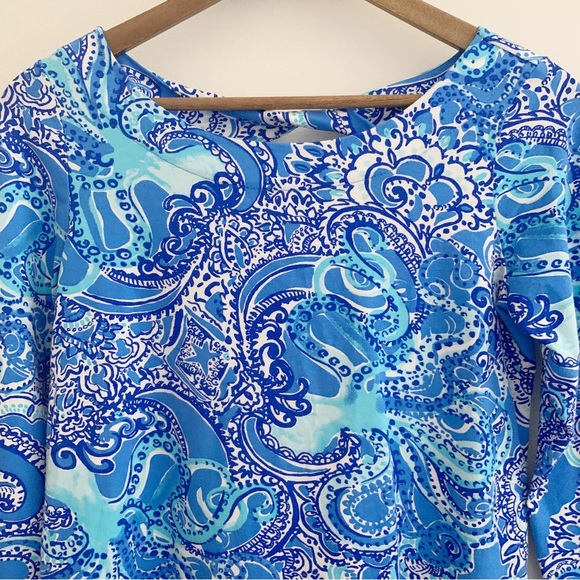 Lilly Pulitzer Top Tristan Coastal Blue Legga Sea - Picture 3 of 10